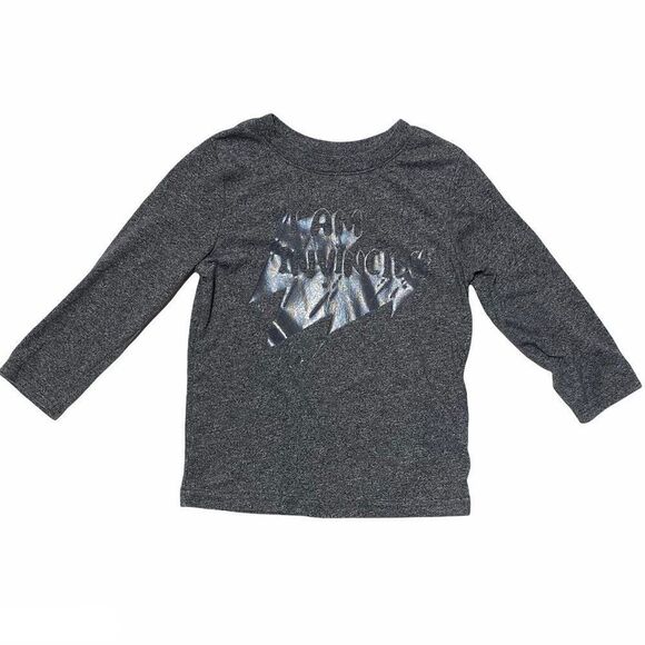 CAT & Jack I Am Invincible Grey Long Sleeve Shirt - Picture 1 of 3